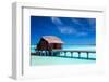 Overwater Villas in Blue Lagoon of a Tropical Island-Martin Valigursky-Framed Photographic Print