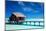 Overwater Villas in Blue Lagoon of a Tropical Island-Martin Valigursky-Mounted Photographic Print