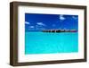 Overwater Villas in Blue Tropical Lagoon of Shallow Water-Martin Valigursky-Framed Photographic Print