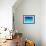 Overwater Villas in Blue Tropical Lagoon of Shallow Water-Martin Valigursky-Framed Photographic Print displayed on a wall