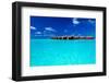 Overwater Villas in Blue Tropical Lagoon of Shallow Water-Martin Valigursky-Framed Photographic Print