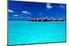 Overwater Villas in Blue Tropical Lagoon of Shallow Water-Martin Valigursky-Mounted Photographic Print