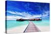 Overwater Villas on the Tropical Lagoon-Martin Valigursky-Stretched Canvas