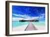 Overwater Villas on the Tropical Lagoon-Martin Valigursky-Framed Photographic Print