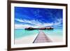 Overwater Villas on the Tropical Lagoon-Martin Valigursky-Framed Photographic Print