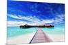 Overwater Villas on the Tropical Lagoon-Martin Valigursky-Mounted Photographic Print