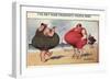 Overweight Men Smoking on the Beach-null-Framed Giclee Print