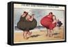 Overweight Men Smoking on the Beach-null-Framed Stretched Canvas