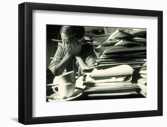 Overworked Man-Mauro Fermariello-Framed Photographic Print