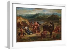 Ovid among the Scythians, 1862-Eugene Delacroix-Framed Giclee Print