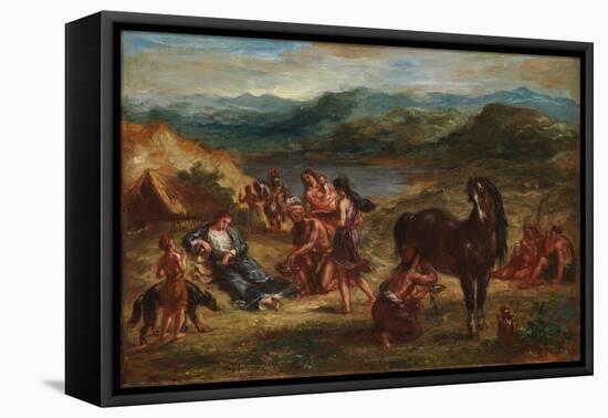 Ovid among the Scythians, 1862-Eugene Delacroix-Framed Stretched Canvas