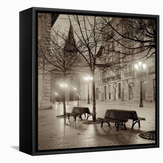 Oviedo Cathedral y Bancs #2-Alan Blaustein-Framed Stretched Canvas