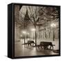 Oviedo Cathedral y Bancs #2-Alan Blaustein-Framed Stretched Canvas