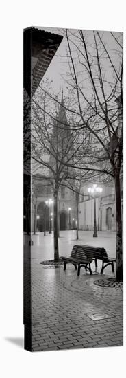 Oviedo Cathedral y Bancs-Alan Blaustein-Stretched Canvas