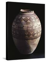 Ovoid Jar Decorated with Geometric and Zoomorphic Motifs from Tell Hassan-null-Stretched Canvas