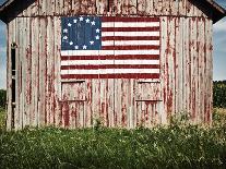 American flag painted on barn-Owaki-Stretched Canvas