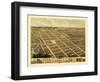 Owatonna, Minnesota - Panoramic Map-Lantern Press-Framed Art Print