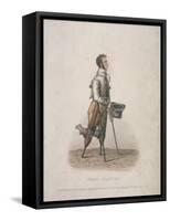 Owen Clancy, Begging with His Hat in Hand, on Crutches and with Devices Strapped to His Legs, 1820-Thomas Lord Busby-Framed Stretched Canvas