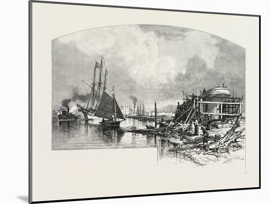 Owen Sound, Looking Up the Harbour, Canada, Nineteenth Century-null-Mounted Giclee Print