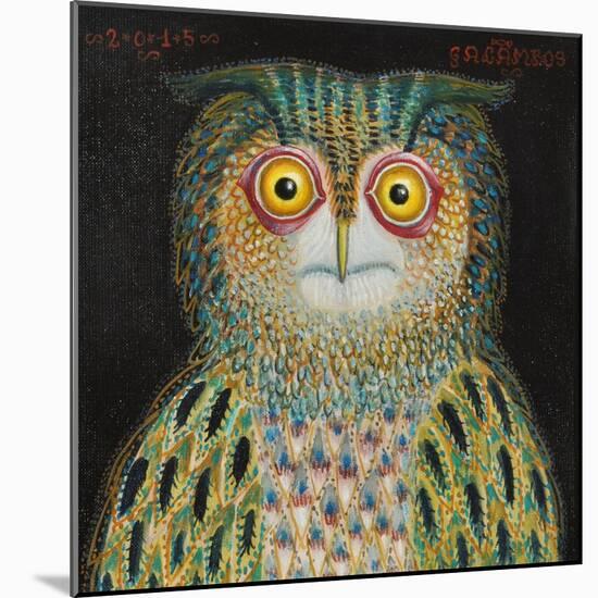 Owl, 2015-Tamas Galambos-Mounted Giclee Print