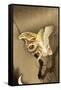 Owl and Crescent Moon-Koson Ohara-Framed Stretched Canvas