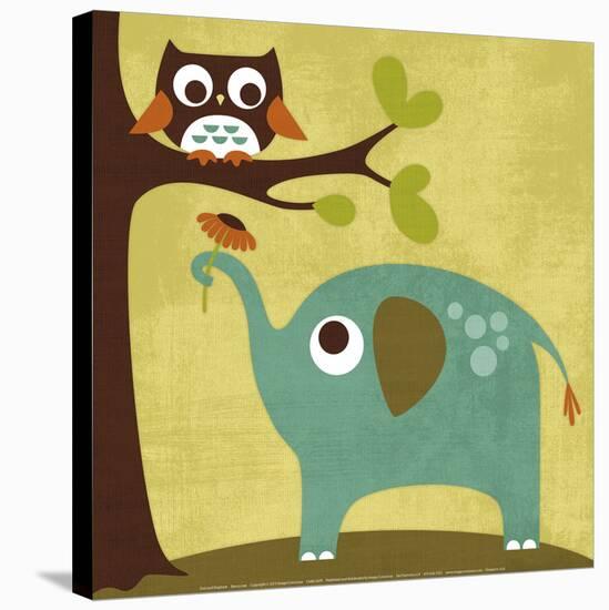 Owl and Elephant-Nancy Lee-Stretched Canvas