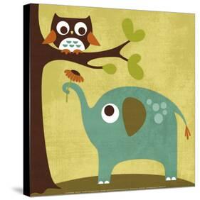 Owl and Elephant-Nancy Lee-Stretched Canvas