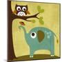 Owl and Elephant-Nancy Lee-Mounted Art Print