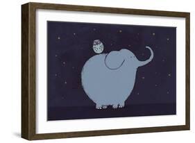 Owl and Elephant-Carla Martell-Framed Premium Giclee Print