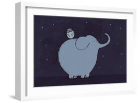 Owl and Elephant-Carla Martell-Framed Premium Giclee Print