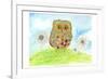 Owl and Flowers-Ingrid Blixt-Framed Premium Giclee Print