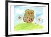 Owl and Flowers-Ingrid Blixt-Framed Premium Giclee Print