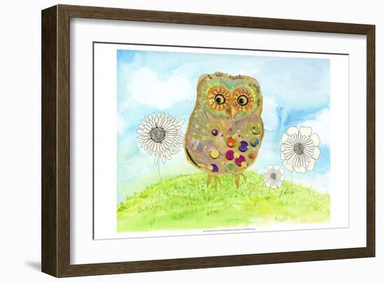 Owl and Flowers-Ingrid Blixt-Framed Art Print