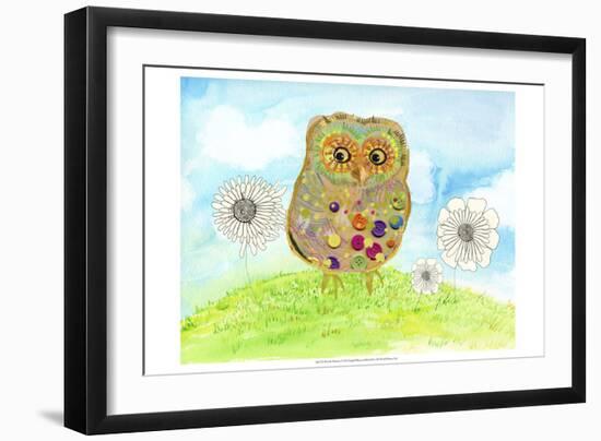 Owl and Flowers-Ingrid Blixt-Framed Art Print