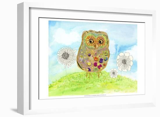 Owl and Flowers-Ingrid Blixt-Framed Art Print