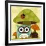 Owl and Hedgehog-Nancy Lee-Framed Premium Giclee Print
