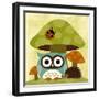 Owl and Hedgehog-Nancy Lee-Framed Art Print