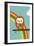 Owl and Rainbow-Dicky Bird-Framed Premium Giclee Print