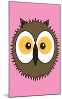 Owl - Animaru Cartoon Animal Print-Animaru-Mounted Giclee Print