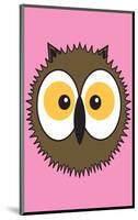 Owl - Animaru Cartoon Animal Print-Animaru-Mounted Giclee Print