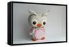 Owl Baby Pink Barn Owl-null-Framed Stretched Canvas