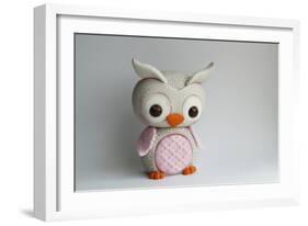 Owl Baby Pink Barn Owl-null-Framed Photographic Print