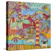 Owl Cat Dog 1-Carla Bank-Stretched Canvas