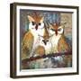 Owl Family Portrait-Blenda Tyvoll-Framed Art Print