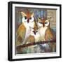 Owl Family Portrait-Blenda Tyvoll-Framed Art Print