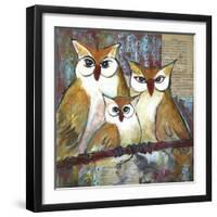 Owl Family-Blenda Tyvoll-Framed Giclee Print