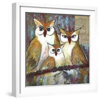 Owl Family-Blenda Tyvoll-Framed Giclee Print