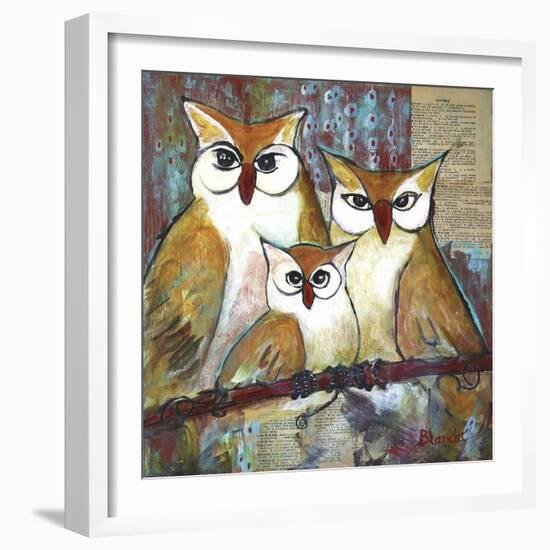 Owl Family-Blenda Tyvoll-Framed Giclee Print