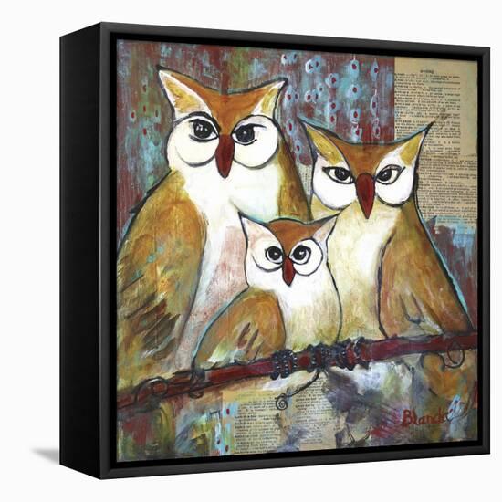 Owl Family-Blenda Tyvoll-Framed Stretched Canvas