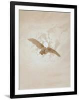 Owl Flying Against a Moonlit Sky, 1836-1837-Caspar David Friedrich-Framed Giclee Print